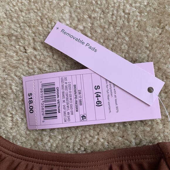 Wild Fable Women/Teens Triangle Bikini Top Size Small NWT s - Picture 5 of 5